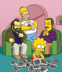 Imagen Homer and Lisa Exchange Cross Words